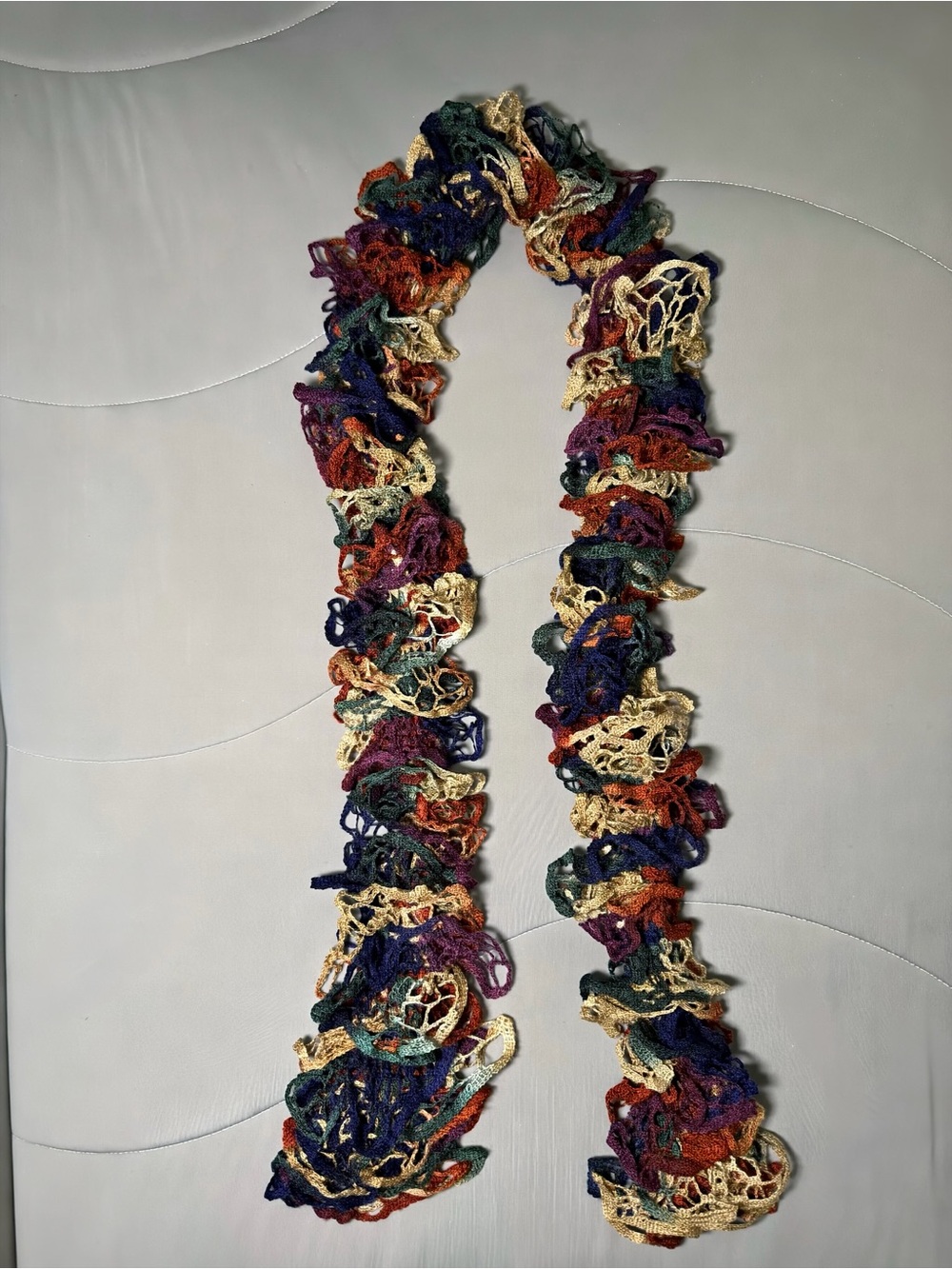Multicolor Ruffled Knit Scarf - Women Accessories